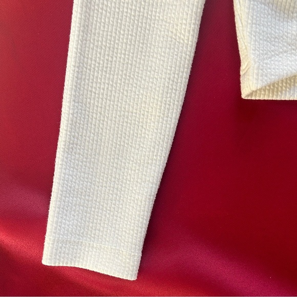 Zara White Long Sleeve Crop Top - Picture 6 of 7